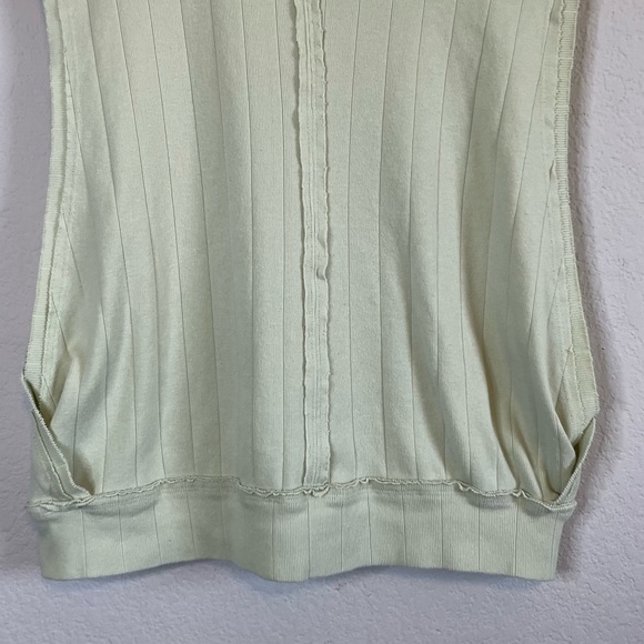 We The Free Sleeveless Mock Neck Oversized Light Green Cotton Tank Top Size XS - Picture 6 of 8